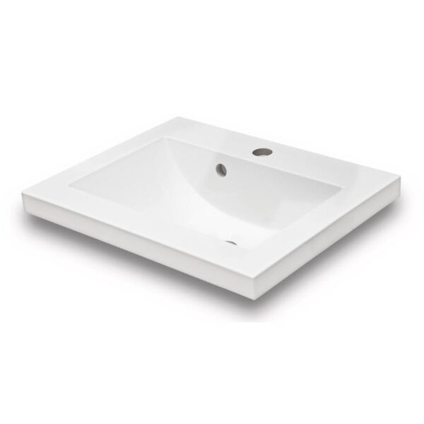 

Умывальник врезной из литого мрамора Fancy Marble Jody 500 Белый глянцевый