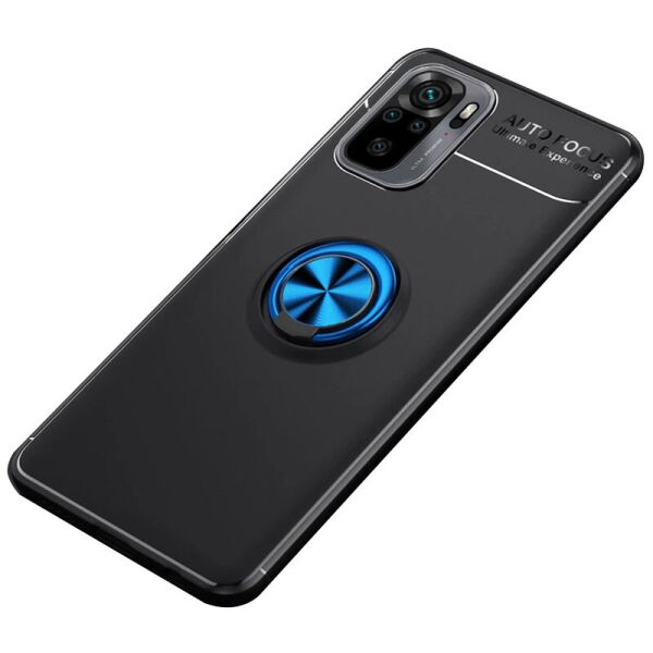 

Противоударный чехол DEEP Color Ring Magnet для Xiaomi Redmi Note 10 Черный-синий (48184133FA)