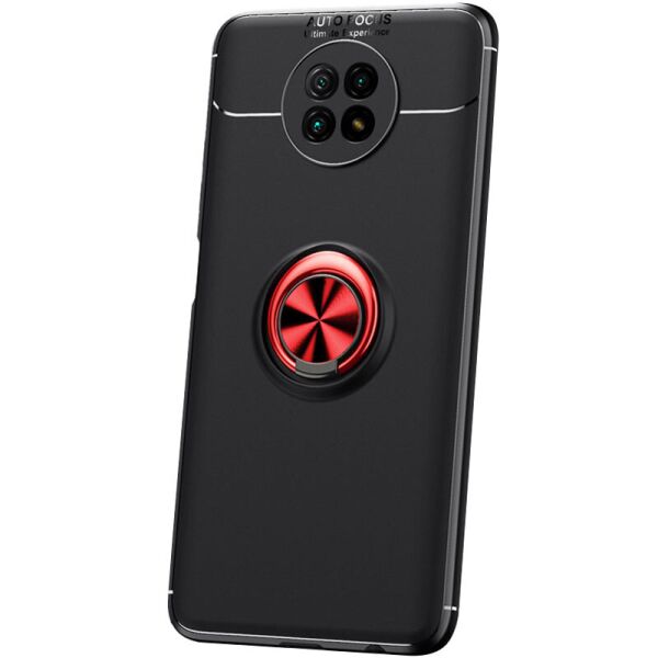 

Противоударный чехол DEEP Color Ring Magnet для Xiaomi Redmi Note 9 5G Черный-красный (38258591FA)