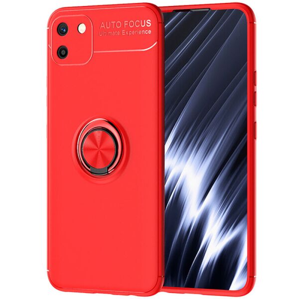 

Противоударный чехол DEEP Color Ring Magnet для Realme C11 Красный (32003989FA)