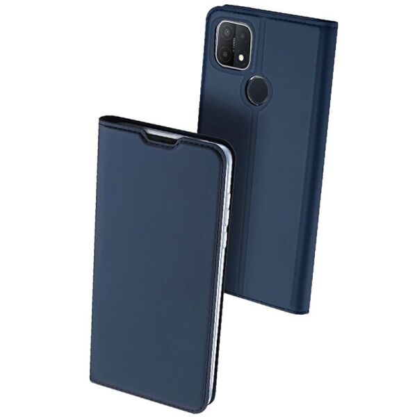 

Кожаный чехол-книжка DUX DUCIS Skin Pro для Oppo A15s Синий (84081858FA)