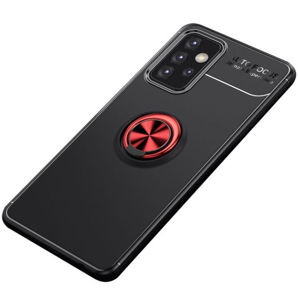 

Противоударный чехол DEEP Color Ring Magnet для Samsung Galaxy A72 5G Черный-красный (41915885FA)