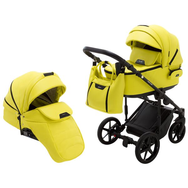 

Коляска 2 в 1 Adamex Porto Light ECO кожа 100% желтый 625764