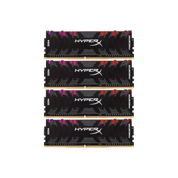 

Модуль пам'яті для комп'ютера DDR4 128GB (4x32GB) 3200 MHz HyperX Predator RGB HyperX (Kingston Fury) (HX432C16PB3AK4/128)