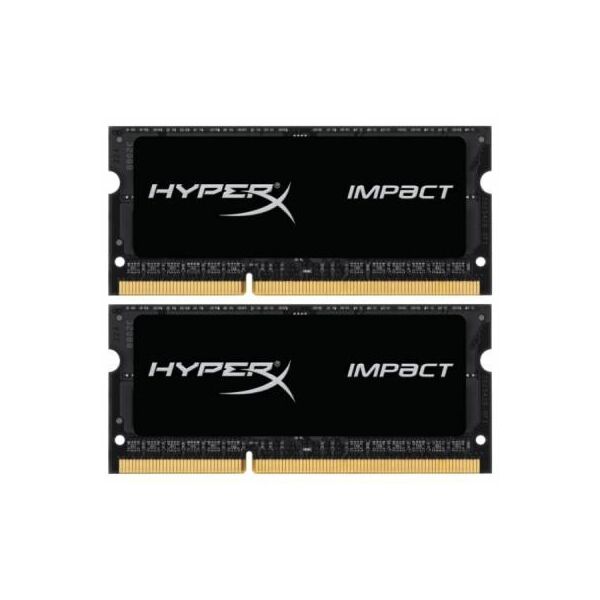

Модуль пам'яті для ноутбука SoDIMM DDR3L 16GB (2x8GB) 1866 MHz HyperX Impact Black HyperX (Kingston Fury) (HX318LS11IBK2/16)