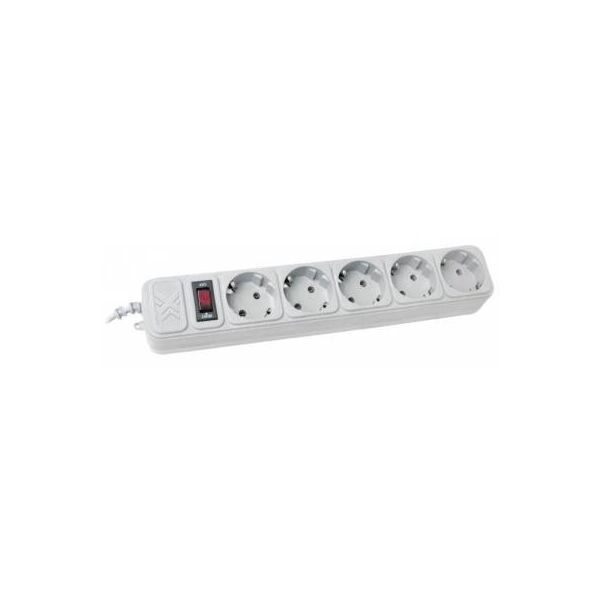 

Мережевий фільтр живлення Maxxter SPM5-G-6G серый 1,8 м кабель, 5 розеток (SPM5-G-6G)