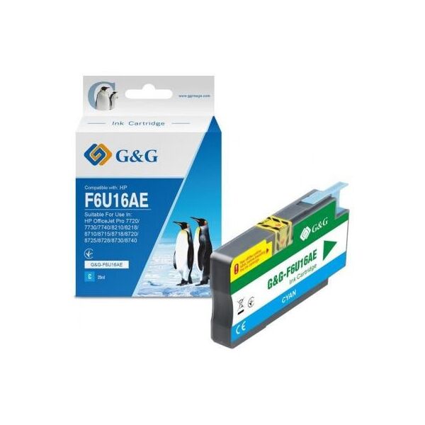 

Картридж G&G HP No.953XL Cyan 1.6K (G&G-F6U16AE)