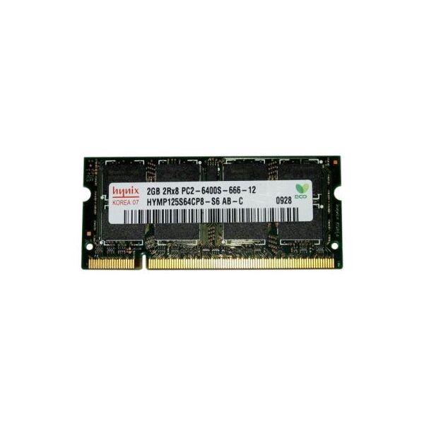 

Модуль пам'яті для ноутбука SoDIMM DDR2 2GB 800 MHz Hynix (HYMP125S64CP8-S6)