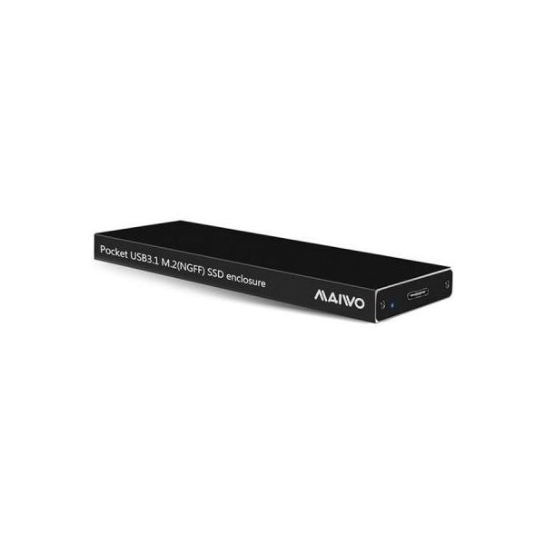 

Кишеня зовнішня Maiwo M.2 SSD (NGFF) SATA USB3.1 GEN2 Type-C al. (K16NC black)