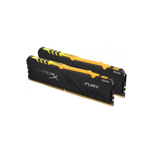 

Модуль пам'яті для комп'ютера DDR4 16GB (2x8GB) 2666 MHz HyperX Fury Black RGB HyperX (Kingston Fury) (HX426C16FB3AK2/16)
