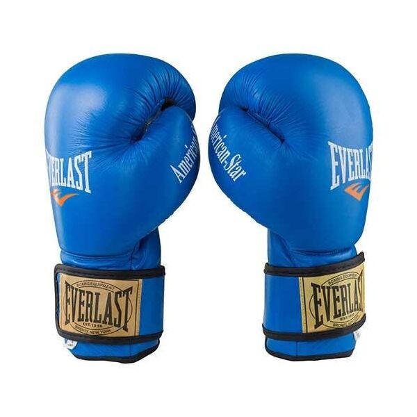 

Боксерские перчатки кожаные синие 8oz Everlast AmericanStar