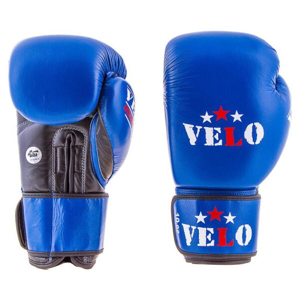 

Боксерские перчатки кожаные синие 10oz Velo AIBA