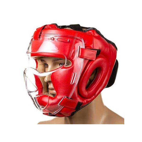 

Боксерский шлем закрытый Everlast M красный (EV-5009M1)