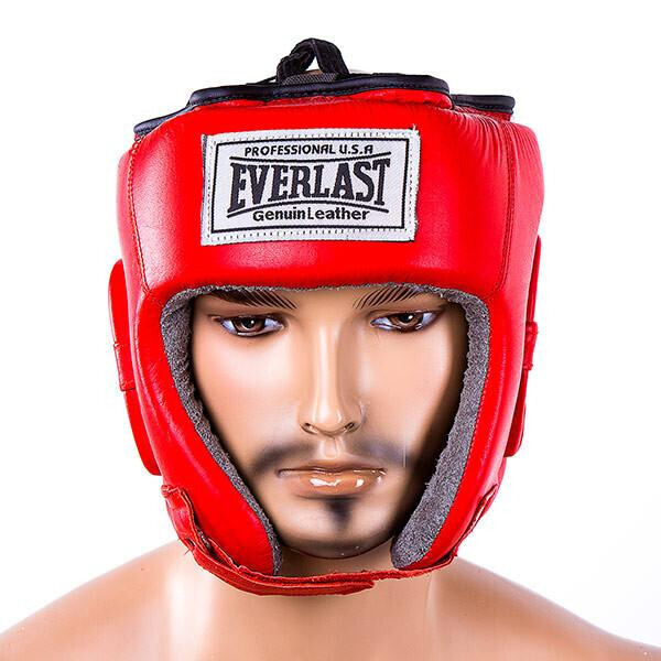 

Боксерский шлем кожаный Everlast S красный (EVSV480SR)