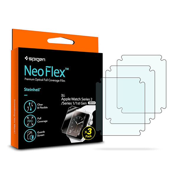 

Защитная пленка Spigen Neo Flex для Apple Watch 38mm Series 3 | 2 | 1 (3 пленки)