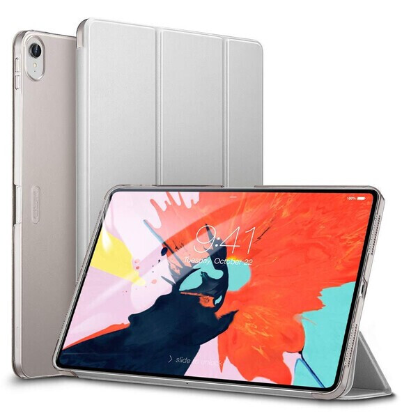 

Кожаный чехол ESR Yippee Color Trifold Smart Case Silver для iPad Pro 12.9" (2018)