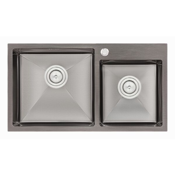 

Кухонная мойка Qtap S7843BL Black 2.7/1.0 мм (QTS7843BRPVD10)