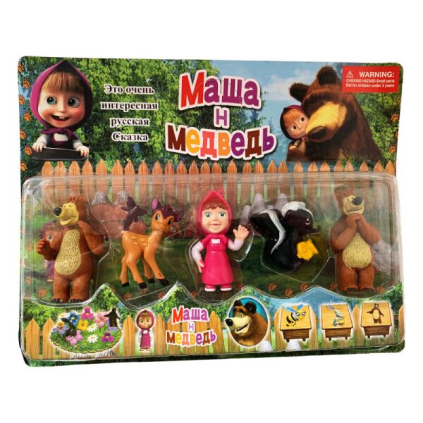 

Фигурки из м/ф "Маша и Медведь", 5 шт.