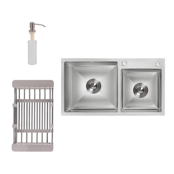 

Кухонная мойка с двумя чашами Lidz H7843 3.0/1.0 мм Brush (LIDZH7843BRU3010)