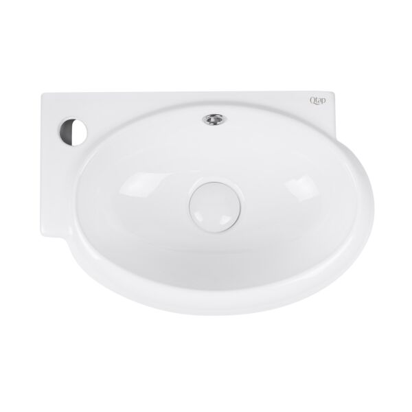

Раковина Qtap Leo с донным клапаном левая QT11115011LW