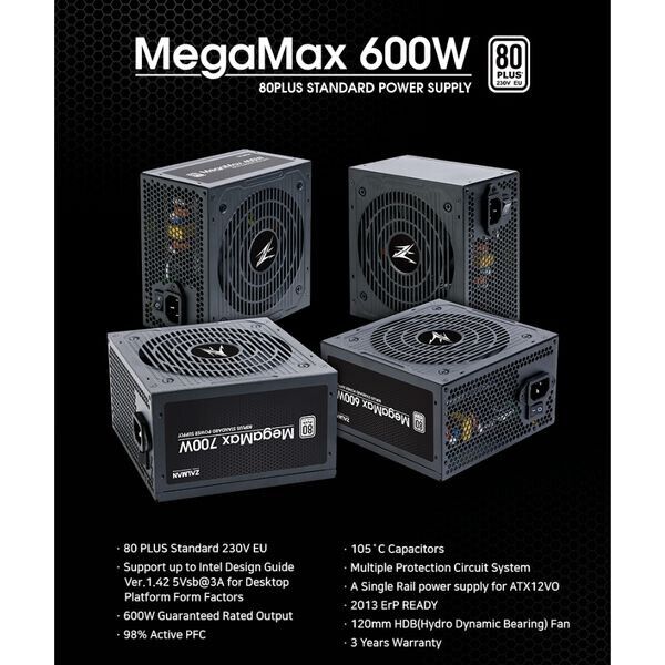 

Блок питания Zalman 600W (ZM600-TXII)
