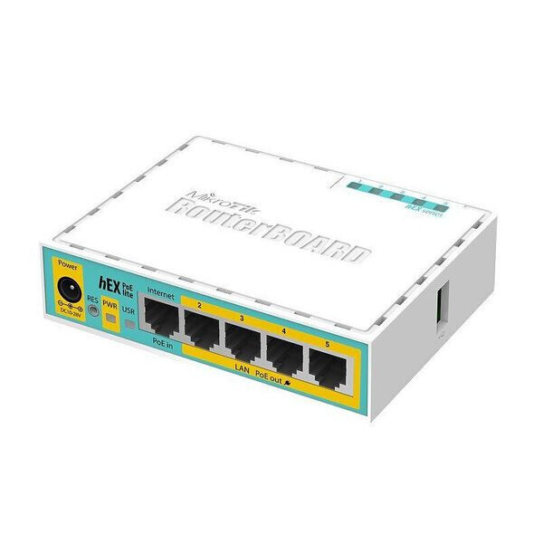 

Wi-Fi роутер Mikrotik hEX PoE lite (RB750UPr2)