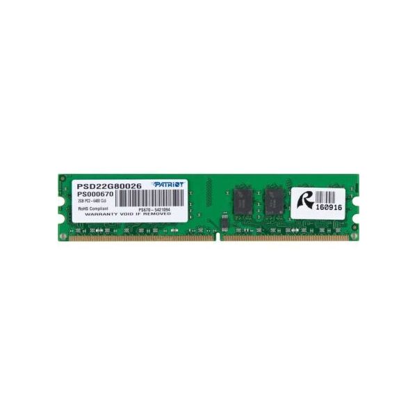 

Оперативная память Patriot DDR2 2GB 800 MHz (PSD22G80026)