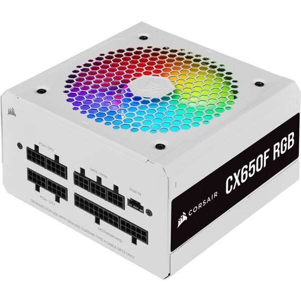 

Блок питания Corsair CX650F RGB White (CP-9020226-EU)