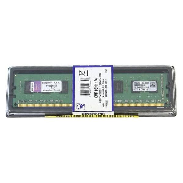 

Модуль памяти Kingston 4 GB DDR3 1600 MHz (KVR16N11/4)