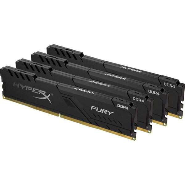 

Модуль памяти HyperX 16 GB (4x4GB) DDR4 2666 MHz Fury black (HX426C16FB3K4/16)