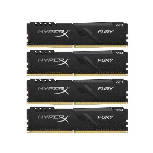 

Модуль памяти Kingston DDR4 3600 64GB KIT (16GBx4) HyperX Fury Black (HX436C18FB4K4/64)