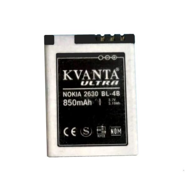 

Аккумулятор "Kvanta Ultra" для Nokia BL-4B (6111/7370) 850 mAh
