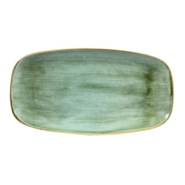 

Тарелка прямоугольная 35,5*18,9 см серия Stonecast Samphire Green