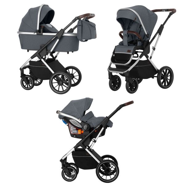 

Коляска универсальная CARRELLO Aurora CRL-6502/2 (3in1) Iron Grey