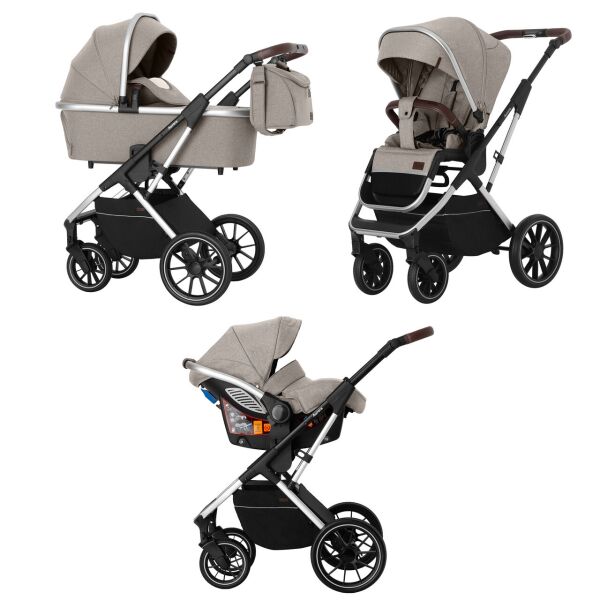 

Коляска универсальная CARRELLO Aurora CRL-6502/2 (3in1) Almond Beige