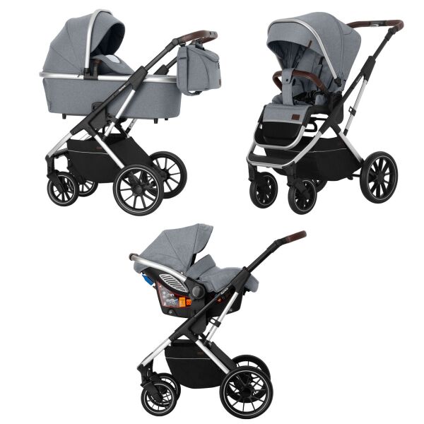 

Коляска универсальная CARRELLO Aurora CRL-6502/2 (3in1) Silver Grey
