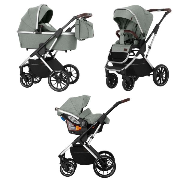 

Коляска универсальная CARRELLO Aurora CRL-6502/2 (3in1) Tee Green