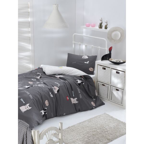 

Постельное белье Lotus Home Perfect Ranforce - Woof полуторный