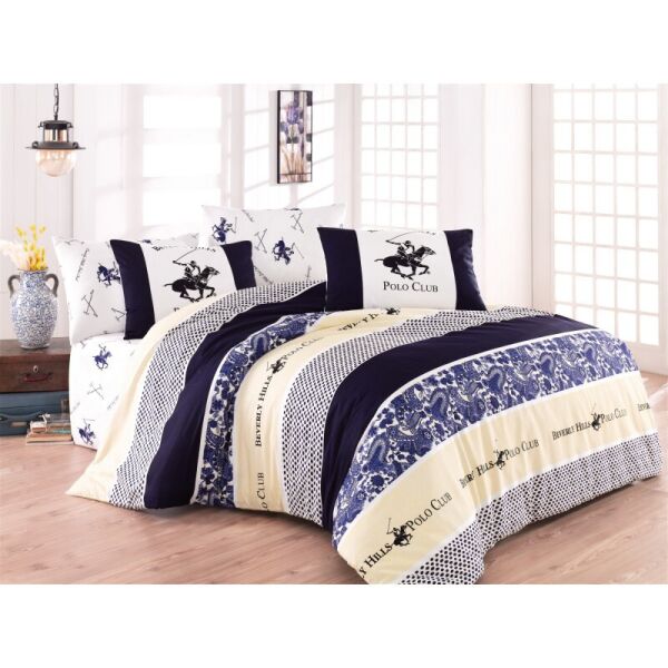 

Постельное белье Beverly Hills Polo Club ранфорс - BHPC 027 Cream евро
