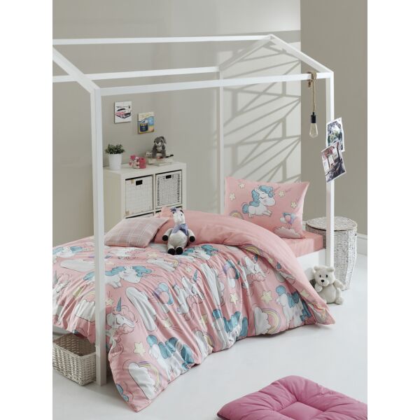 

Постельное белье Lotus Home Perfect Ranforce - Pink dreams розовый полуторный