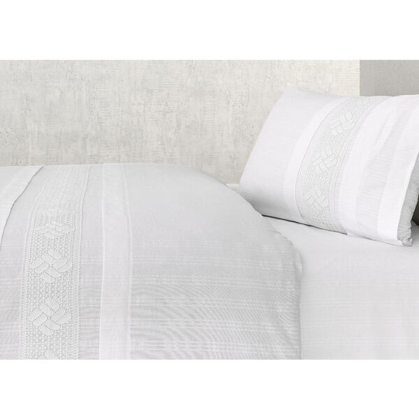 

Постельное белье Buldans - Nazende white белый king size
