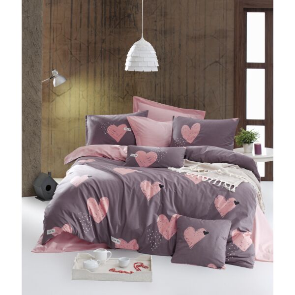 

Постельное белье Lotus Home Perfect Ranforce - Hearts евро