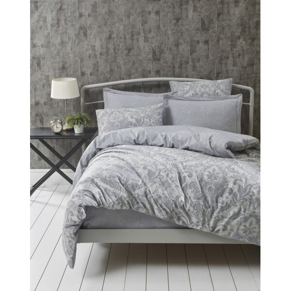 

Постельное белье Lotus Home Perfect Ranforce - Crowna серый евро