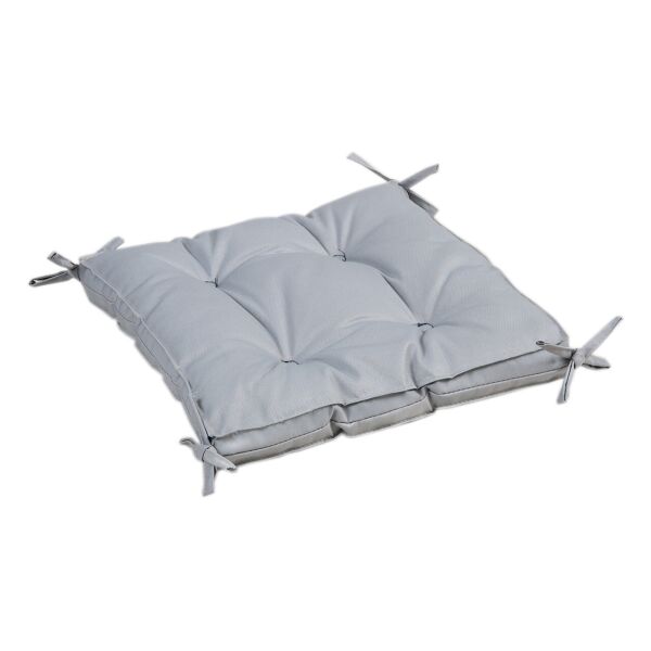 

Подушка на стул Iris Home 40*40*5 - Optima с завязками серый