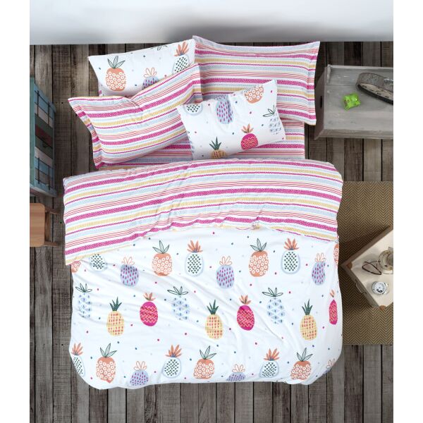 

Постельное белье Lotus Home Perfect Ranforce - Pottik белый полуторный