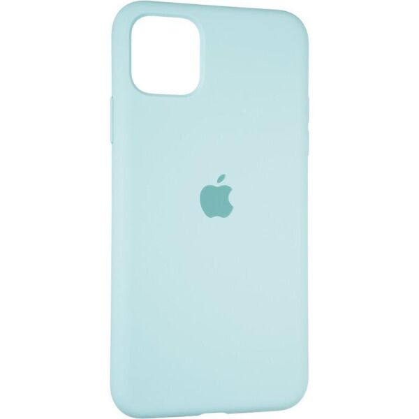 

Чехол Fiji Silicone Case для Apple iPhone 12 бампер накладка Full Soft Ice Sea Blue