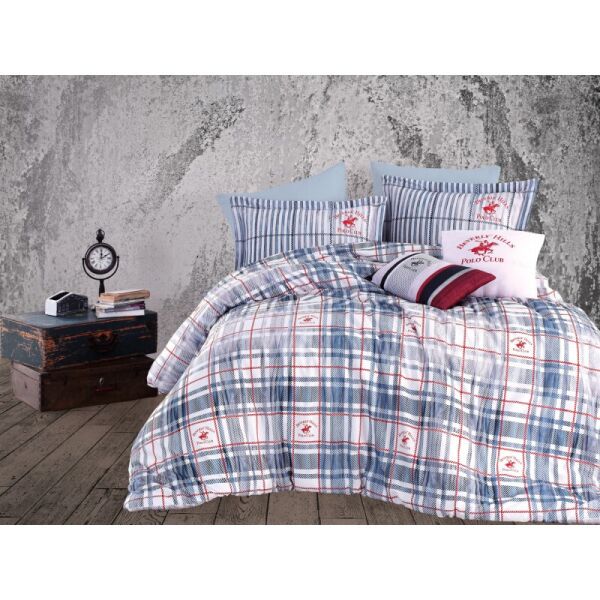 

Постельное белье Beverly Hills Polo Club ранфорс - BHPC 014 Blue евро