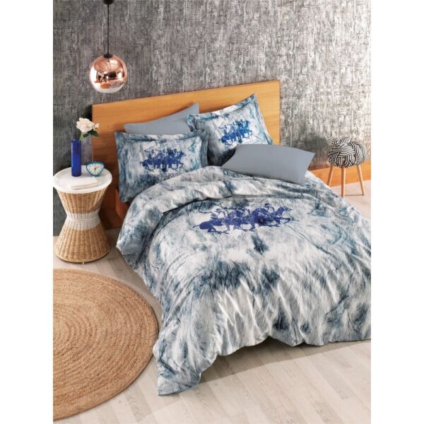 

Постельное белье Beverly Hills Polo Club ранфорс - BHPC 018 Blue евро