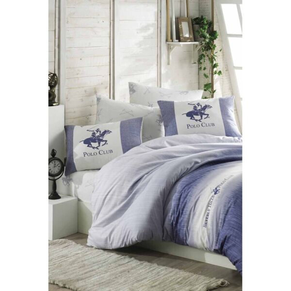 

Постельное белье Beverly Hills Polo Club ранфорс - BHPC 030 Blue евро
