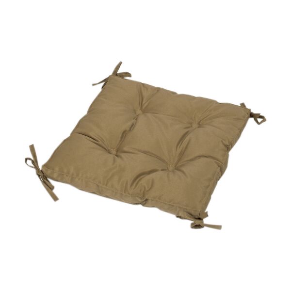 

Подушка на стул Iris Home 40*40*5 - Optima с завязками горчичный